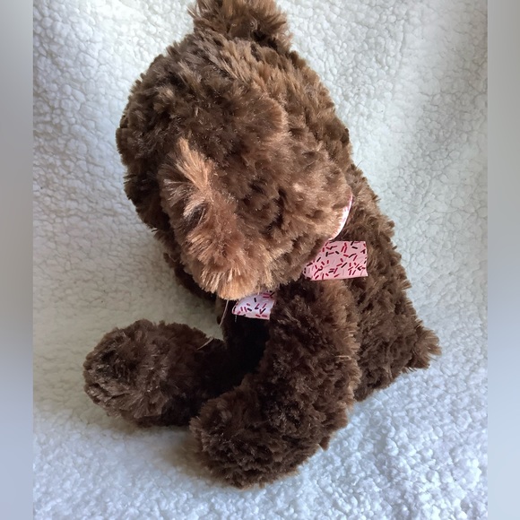 GANZ 16 inch Sprinkles Brown Bear with Bow Plush Stuffed Animal Toy - Picture 6 of 7